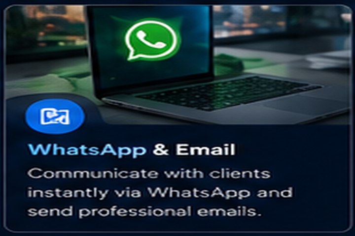 WhatsApp communication from a business computer